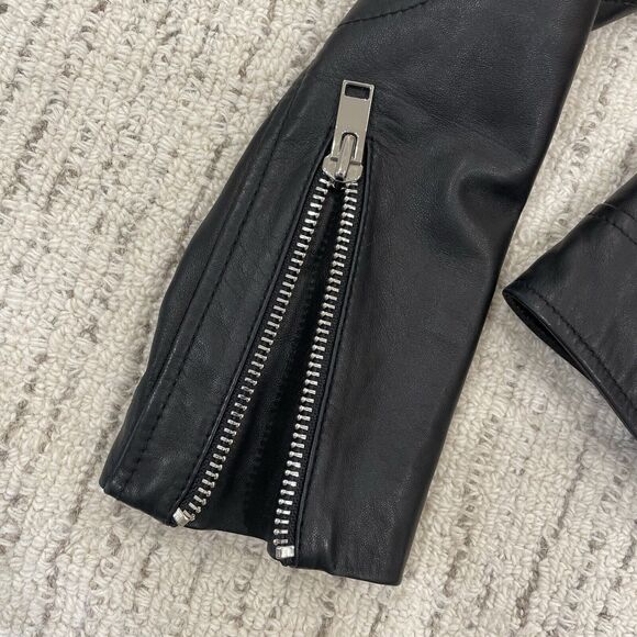 Aritzia Talula Real Leather Jacket Black XXS - Picture 3 of 7